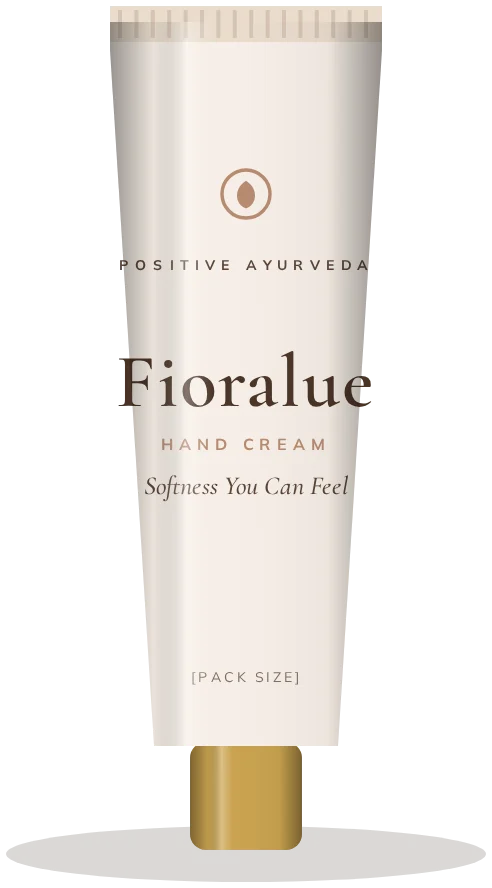 Fioralue Hand Cream — premium hand care by Positive Ayurveda (illustrative render)
